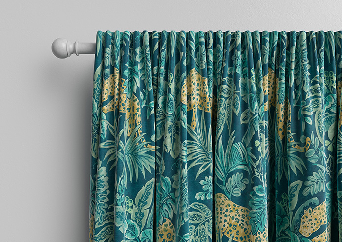 Leopard, Teal - Made to Measure Curtain - Image 10